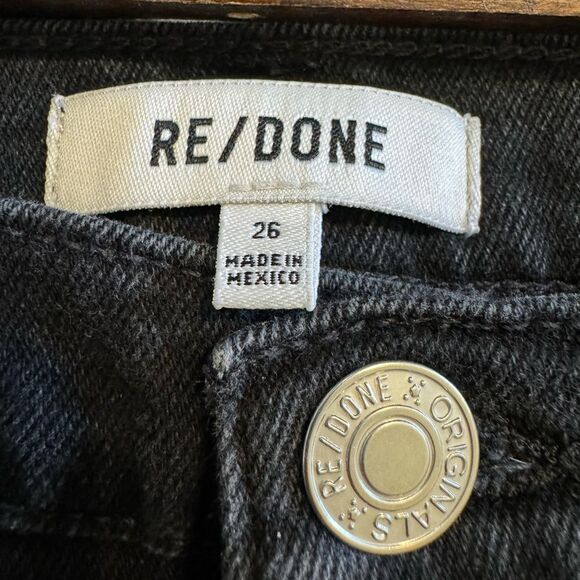 Re/Done 80’s Slim Straight Leg Jean in Jet Black - Picture 7 of 11